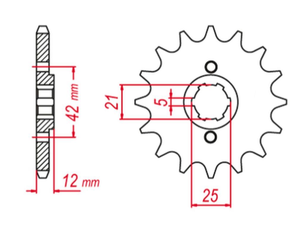 FRONT SPROCKET 571 16 XJ600 83-90 (JTF571.16), YAMAHA