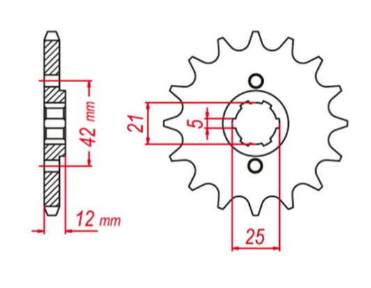 FRONT SPROCKET 571 16 XJ600 83-90 (JTF571.16), YAMAHA