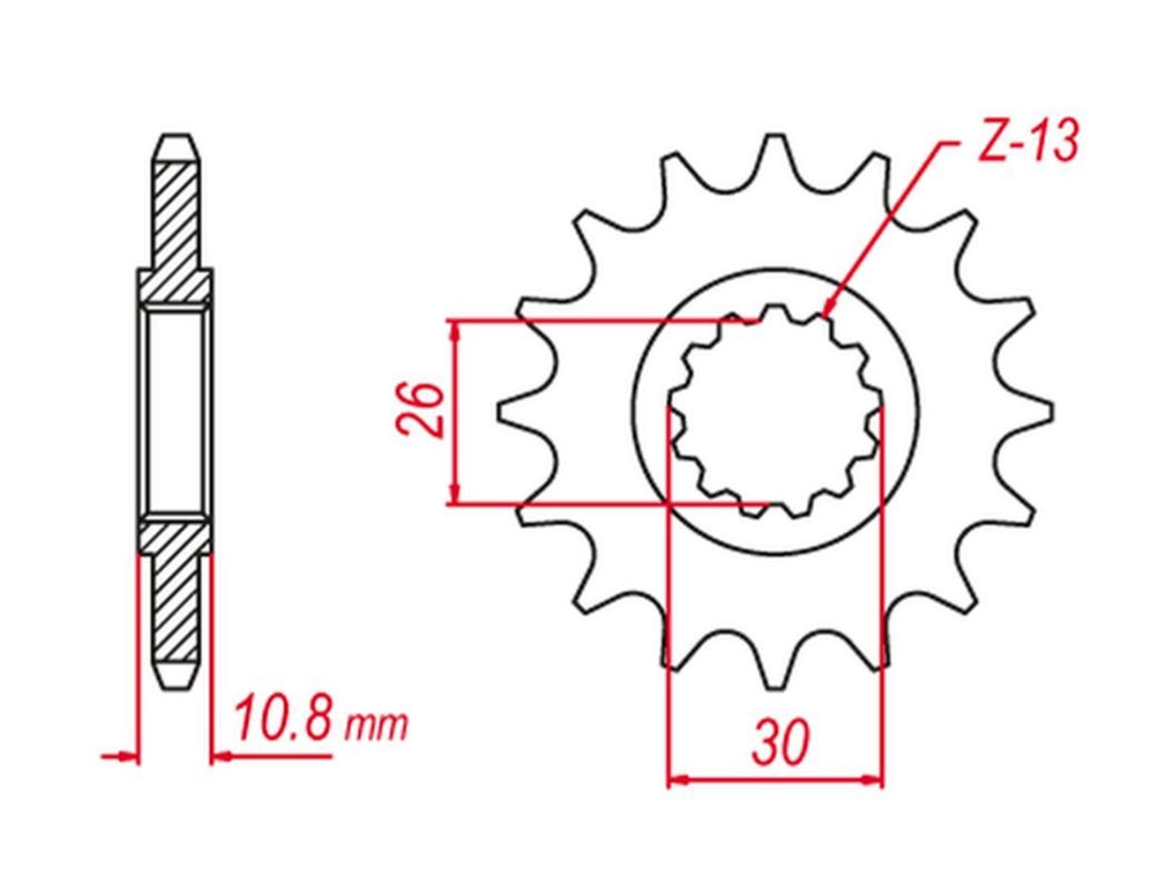 FRONT SPROCKET 579 18 XJR 1300 02-06 (JTF579.18), YAMAHA