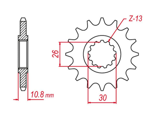 FRONT SPROCKET 579 18 XJR 1300 02-06 (JTF579.18), YAMAHA