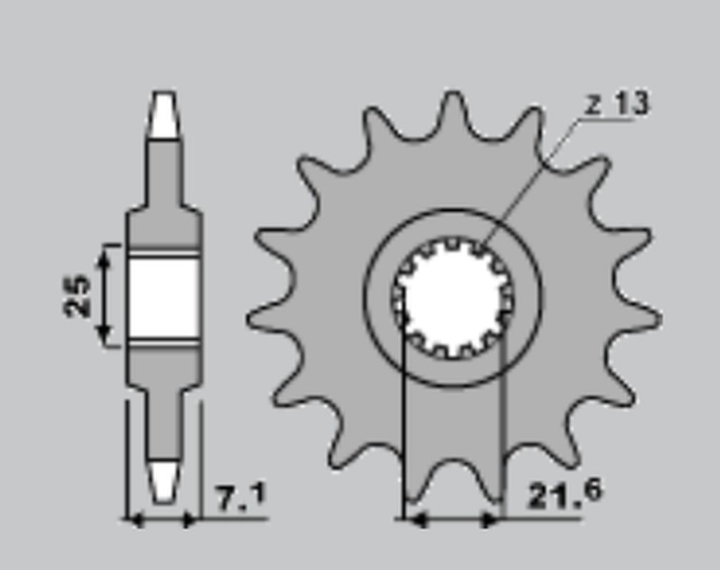 FRONT SPROCKET 585 16 (CHAIN 520) (58516JT), XTZ 750 90-98, ZX-6R/RR 07-17, KAWASAKI/YAMAHA