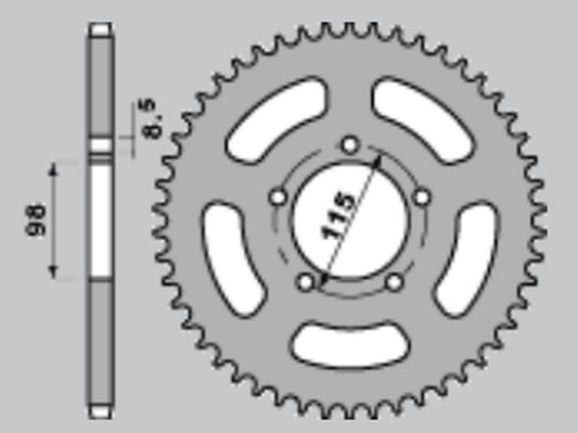 REAR SPROCKET ALUMINUM 893 50 ORANGE COLOR