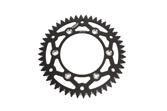 REAR SPROCKET ALUMINUM T7075 (ERGAL) 289 48 (JTR210.48) CR/CRF 83-25, RR 13-25 BLACK COLOR, HONDA/BETA