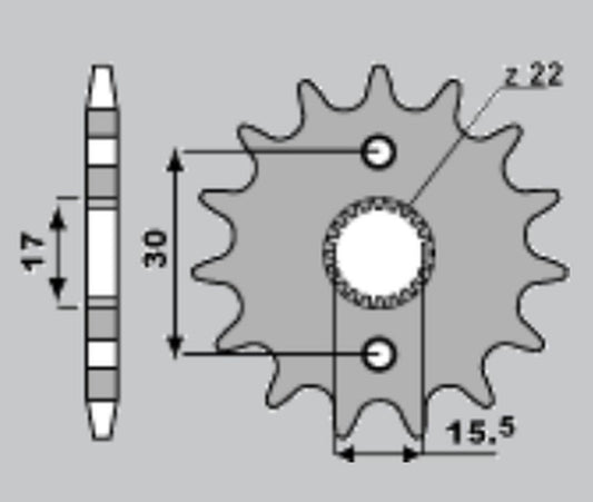 FRONT SPROCKET 332 12 (CHAIN 420) (JTF1256.12), CR 80/85 87-07, HONDA