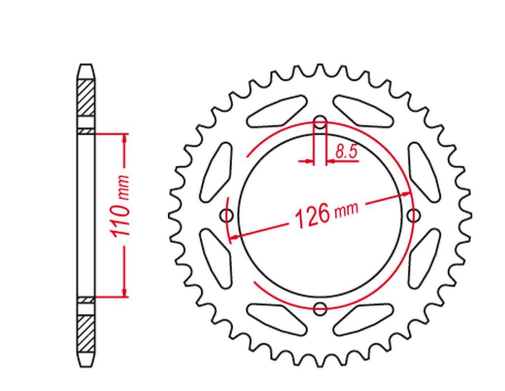 REAR SPROCKET ALUMINUM T7075 (ERGAL) GREEN COLOR 4418 52 KX65 00-20, RM 65 03-04, KAWASAKI/SUZUKI