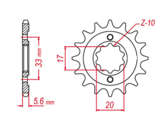 FRONT SPROCKET 430 13 (JTF430.13), KXF 250 04-05, KAWASAKI