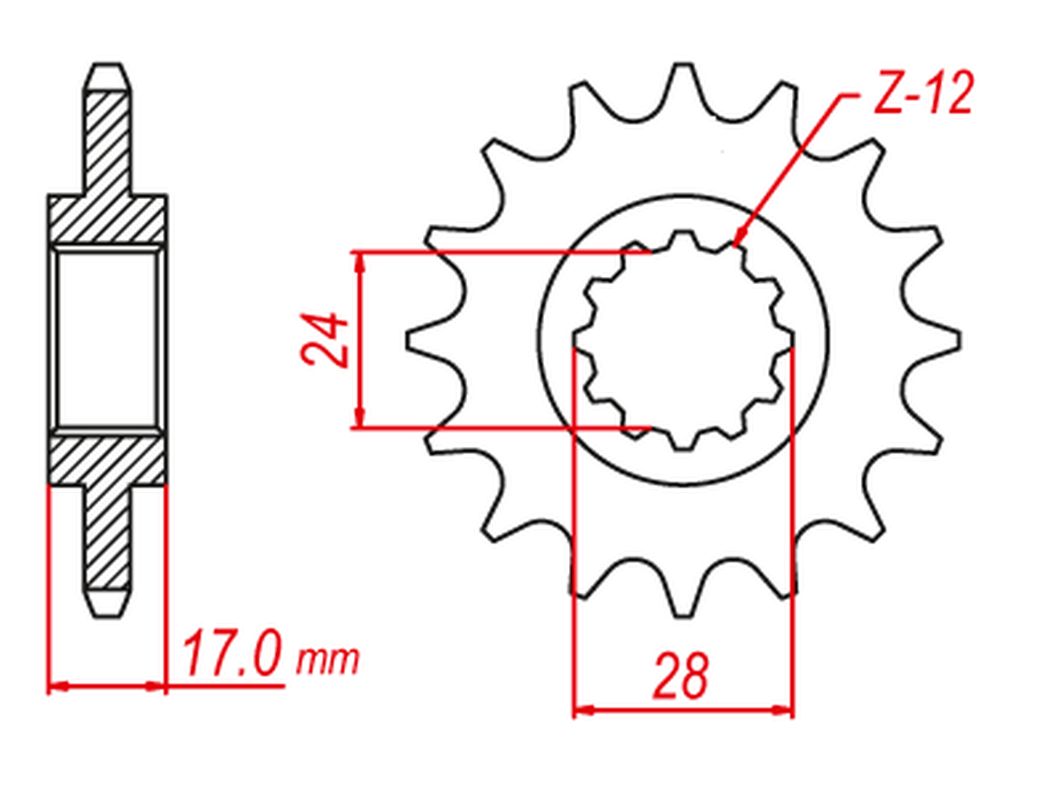 REAR SPROCKET 408 43 CB 900F, CBR 600F 91-96 (JTR302.43), HONDA