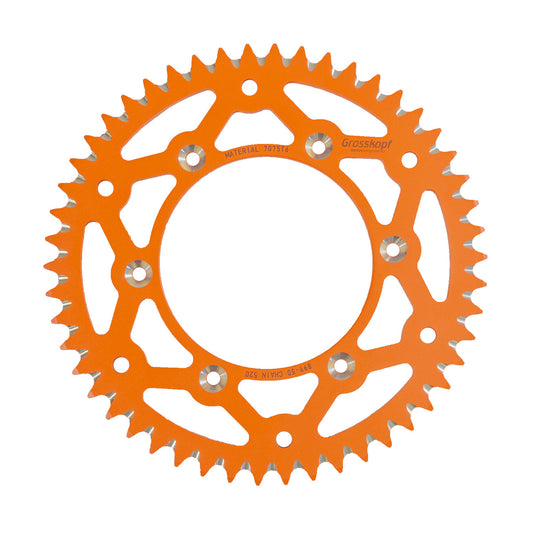 REAR SPROCKET ALUMINUM T7075 (ERGAL) 899 50 (JTA897.50) (CHAIN 520) KTM/HUSQVARNA/HUSABERG ORANGE COLOR
