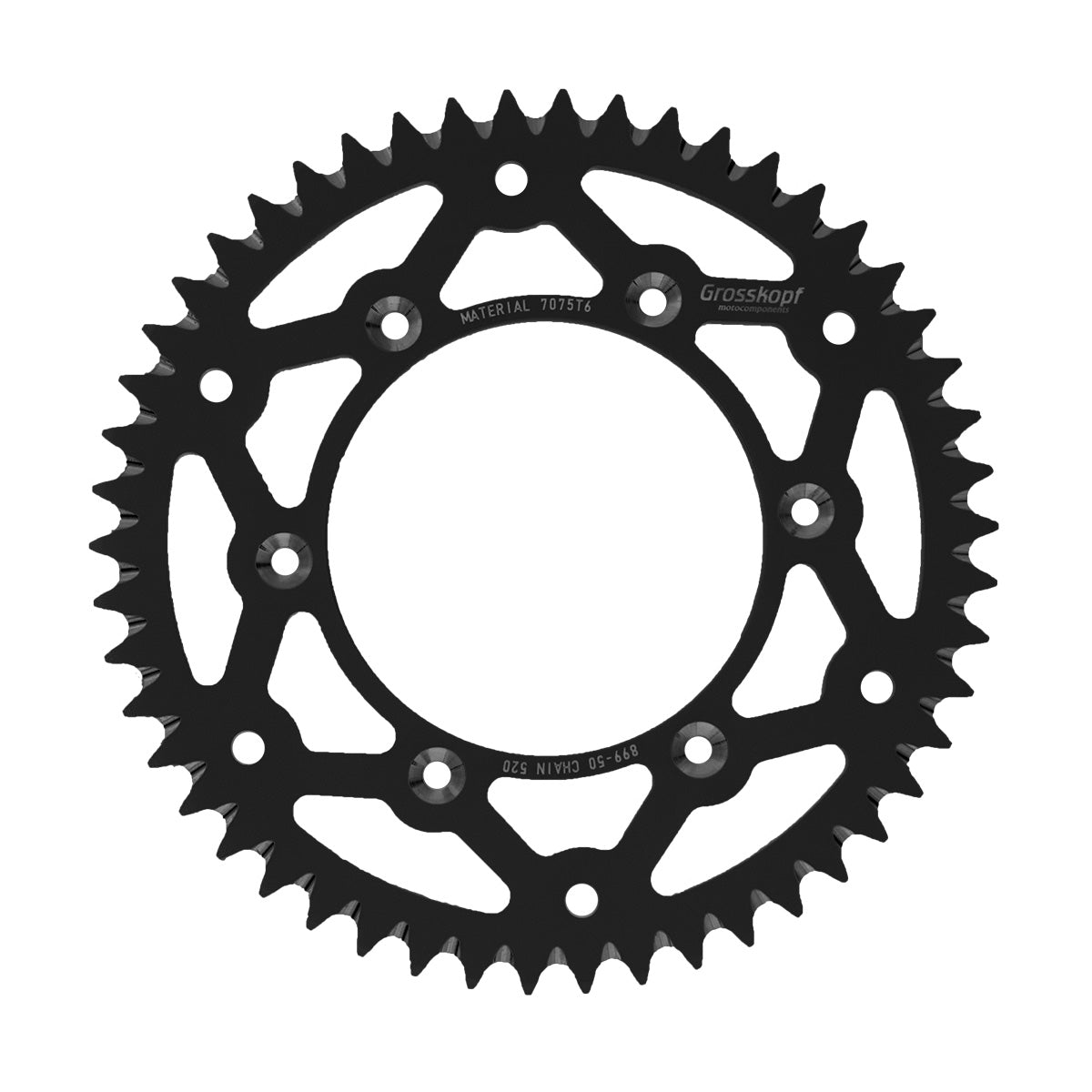 REAR SPROCKET ALUMINUM T7075 (ERGAL) BLACK COLOR 899 50 (JTA897.50) SX/SXF/SX-F/EXCF/EXC-F/EXC/LC4/SC/MXC 91-25, TC/TE/FC/TX/FE 14-25, EC 300 20-25, TE/FE 11-14, KTM/HUSQVARNA/GAS GAS/HUSABERG