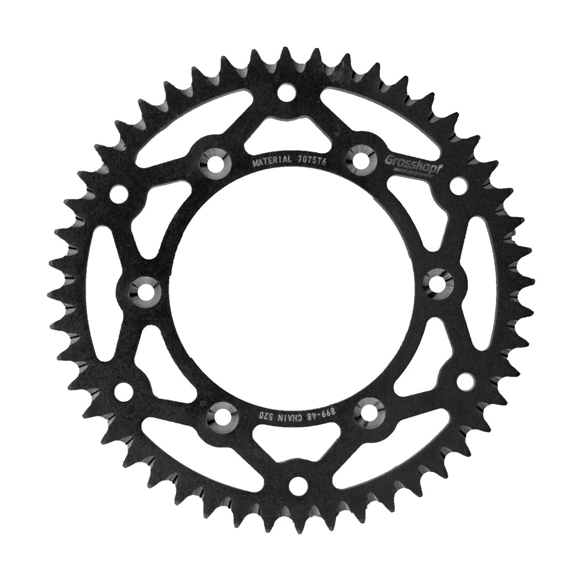 REAR SPROCKET ALUMINUM T7075 (ERGAL) BLACK COLOR 899 48 (JTA897.48) SX/SXF/SX-F/EXCF/EXC-F/EXC/LC4/SC/MXC 91-25, TC/TE/FC/TX/FE 14-25, EC 300 20-25, TE/FE 11-14, KTM/HUSQVARNA/GAS GAS/HUSABERG