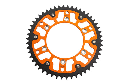 REAR SPROCKET DUAL RING / STEALTH (STEEL-ALUMINUM) 899 50 (JTA897.50) (CHAIN 520) KTM/HUSQVARNA/HUSABERG/GASGAS ORANGE COLOR