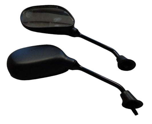 UNIVERSAL MIRROR FOR SCOOTERS OVAL RIGHT AND LEFT (SET) THREAD M8 BLACK COLOR
