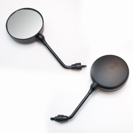 UNIVERSAL MIRROR KAWASAKI STYLE RIGHT AND LEFT ROUND (SET) THREAD M8 BLACK COLOR