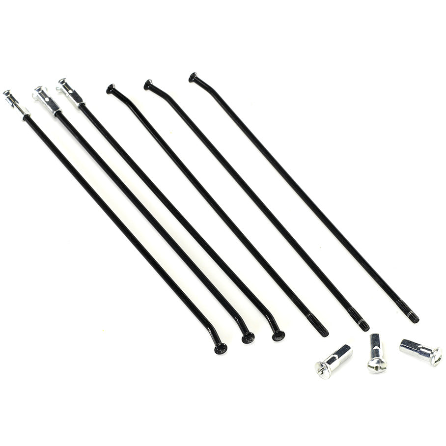 REINFORCED SPOKES WITH NIPPLES (SET) FRONT 21 INCH BETA 13-22 BLACK COLOR