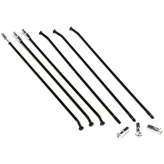 REINFORCED SPOKES WITH NIPPLES (SET) FRONT 21 INCH BETA 13-22 BLACK COLOR