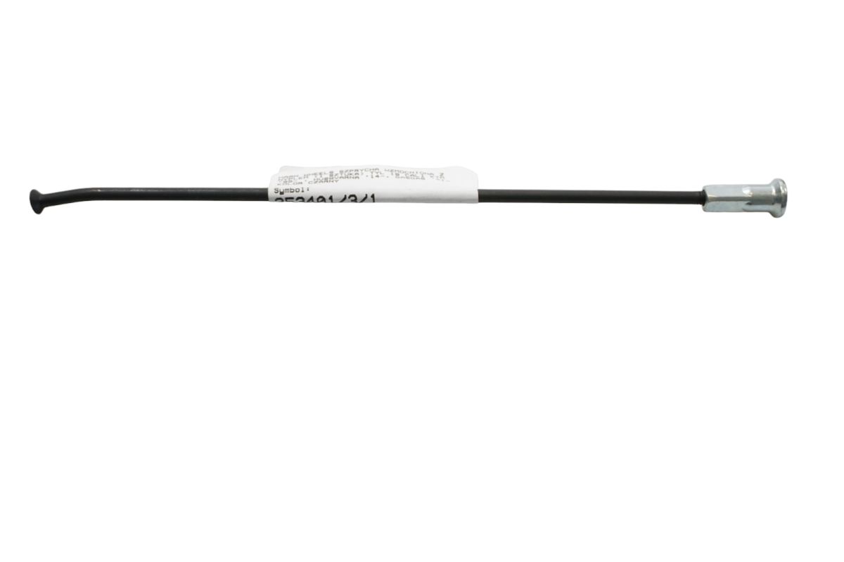 REINFORCED SPOKE WITH NIPPLE (1 PC) REAR 19 INCH GASGAS 21-, HUSQVARNA 14-, KTM 95- BLACK COLOR