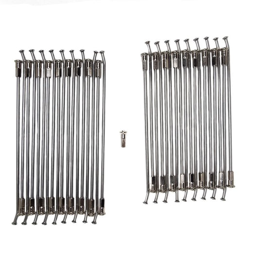 REINFORCED SPOKES WITH NIPPLES (SET) YAMAHA TENERE 700 19-, REAR 18 X 2.15 / 18 X 2.50 / 18 X 3.00 SILVER COLOR