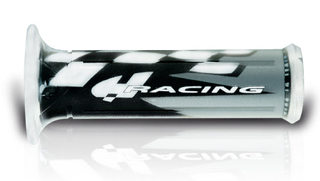GRIPS 01687-HRGR RACING (120 MM/22 MM) WITH HOLE BLACK/GRAY/WHITE COLOR (2017) 