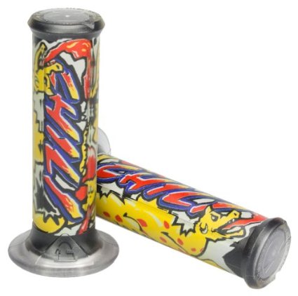GRIPS 01684-CH CHILL (120 MM/22 MM) WITH HOLE YELLOW/BLACK COLOR 