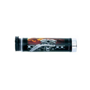 GRIPS 02601-BTH V-TWIN ENGINE END CHROME (130 MM/22 MM) WITHOUT HOLE BLACK COLOR 