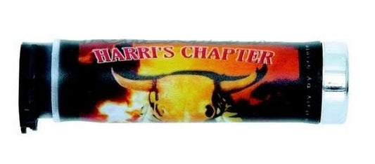 GRIPS 02601-IC CHAPTER WITH BULL END CHROME (130 MM/22 MM) WITHOUT HOLE BLACK/RED/YELLOW COLOR 
