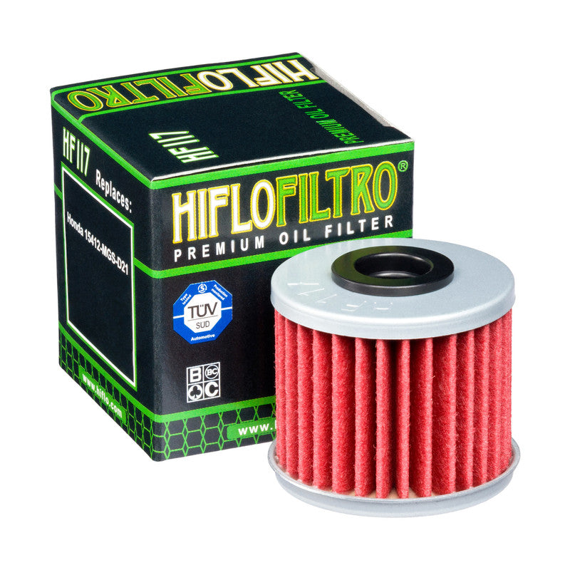 Oil filter HF 117 HONDA NC700S DCT 12-14, 750S/X DCT 14-23, 750 INTERGRA DCT 14-20, CRF1000/1100 AFRICA TWIN DCT 16-24 (DCT TRANSMISSION FILTER) 