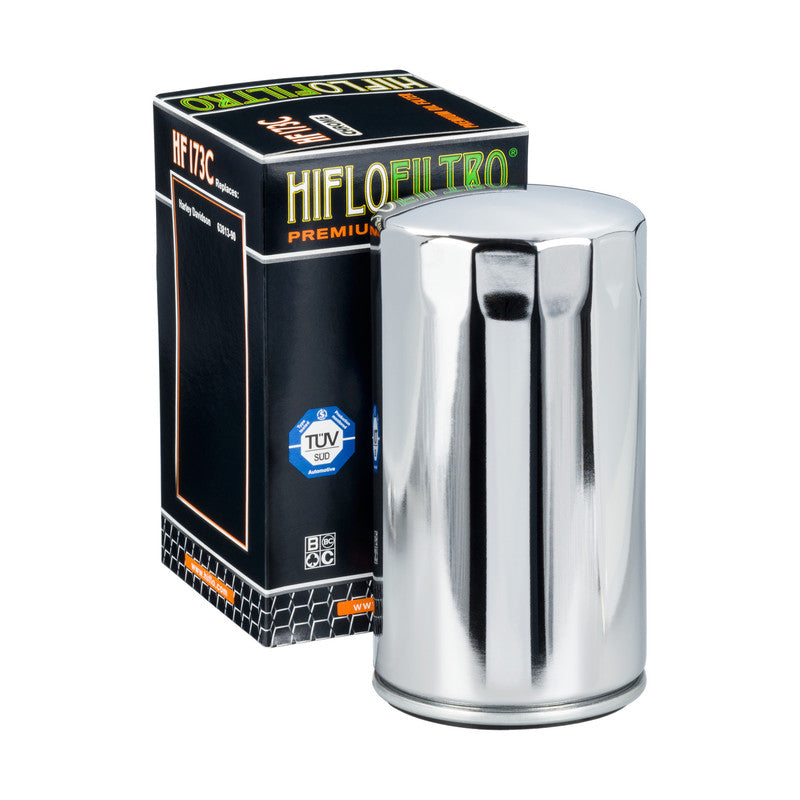 Oil filter HF 173C HARLEY-DAVIDSON EVO (Chrome plated)