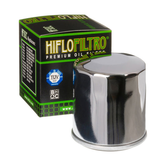 Oil filter HF 303 CHROME HONDA/ KAWASAKI/ YAMAHA