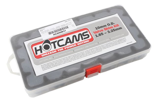 VALVE SHIMS SET 10MM FROM 1.80 TO 3.20 EVERY 0.05 (REPLACES HCSHIM23)