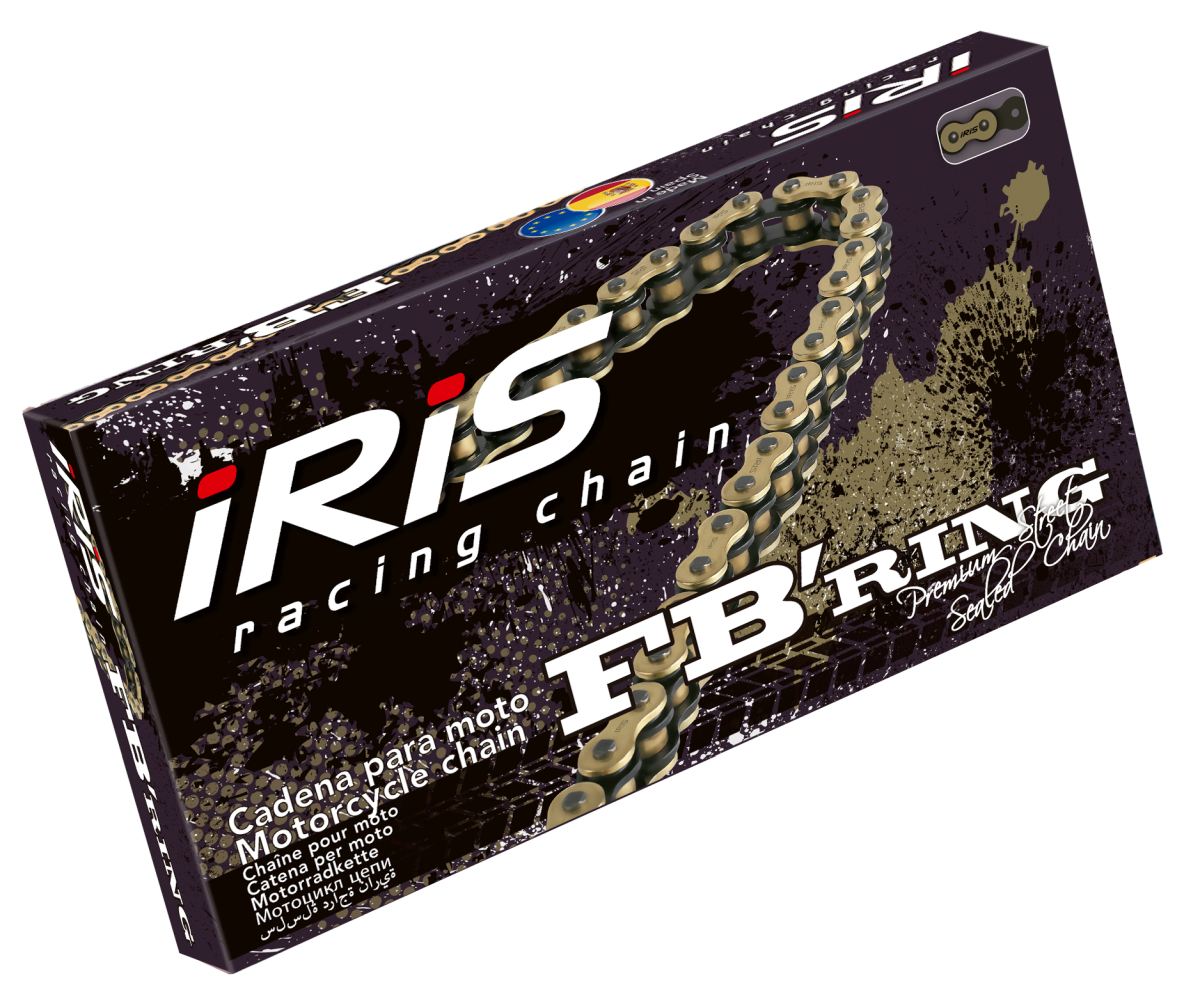 DRIVE CHAIN 520 FB-120 (120 LINKS) FB-RING (OPEN + CLIP) COLOR GOLD (UP TO 900CC) (37.0KN) 