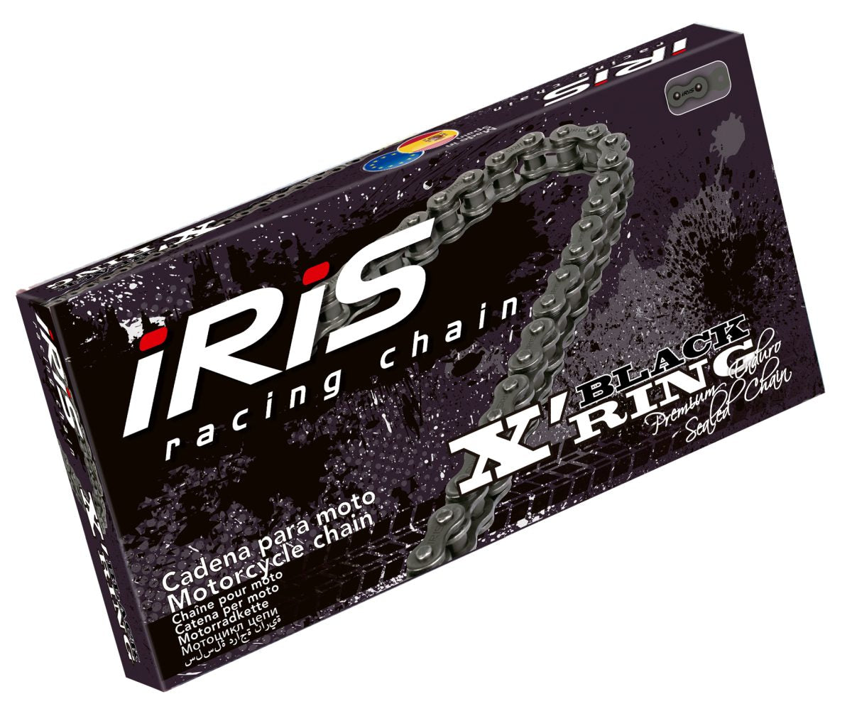 DRIVE CHAIN 525 XR-110 (110 LINKS) X-RING (OPEN + RIVET) COLOR BLACK (UP TO 900CC) (39.0KN) 
