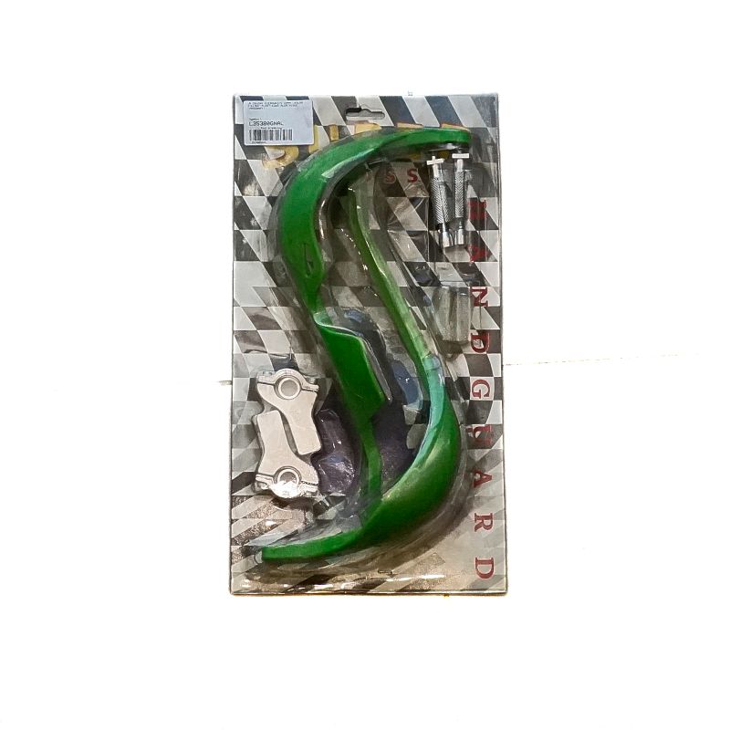 HANDGUARDS WITH MOUNTING 22MM COLOR GREEN PLASTIC-ALUMINUM