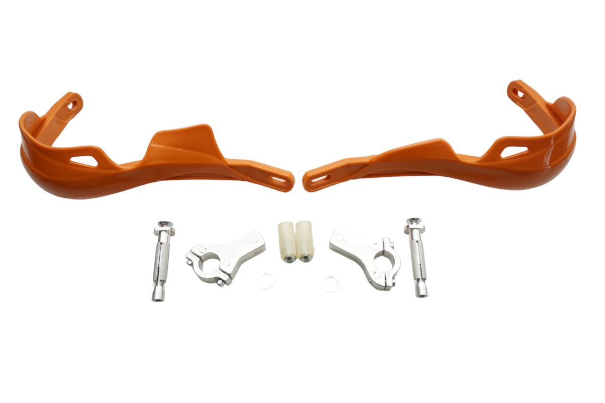 HANDGUARDS WITH MOUNTING 22MM ORANGE PLASTIC WITHOUT ALUMINUM