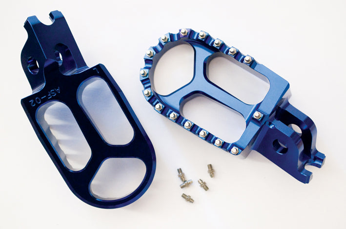 FOOT PEGS ALUMINUM KAWASAKI KXF 250 06-14, KXF 450 07-14 COLOR BLUE (2PCS)