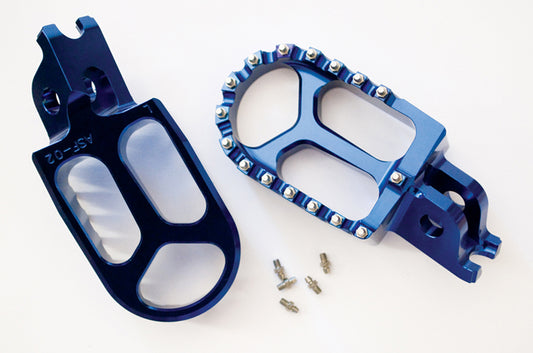 FOOT PEGS ALUMINUM KAWASAKI KXF 250 06-14, KXF 450 07-14 COLOR BLUE (2PCS)