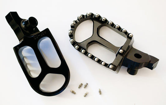 FOOT PEGS ALUMINUM SUZUKI RMZ 250 07-09, RMZ 450 05-07 COLOR BLACK (2PCS)
