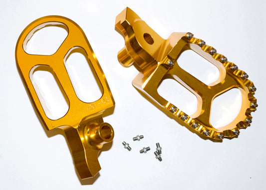 FOOT PEGS ALUMINUM SUZUKI RMZ 250 07-09, RMZ 450 05-07 COLOR GOLD (2PCS)