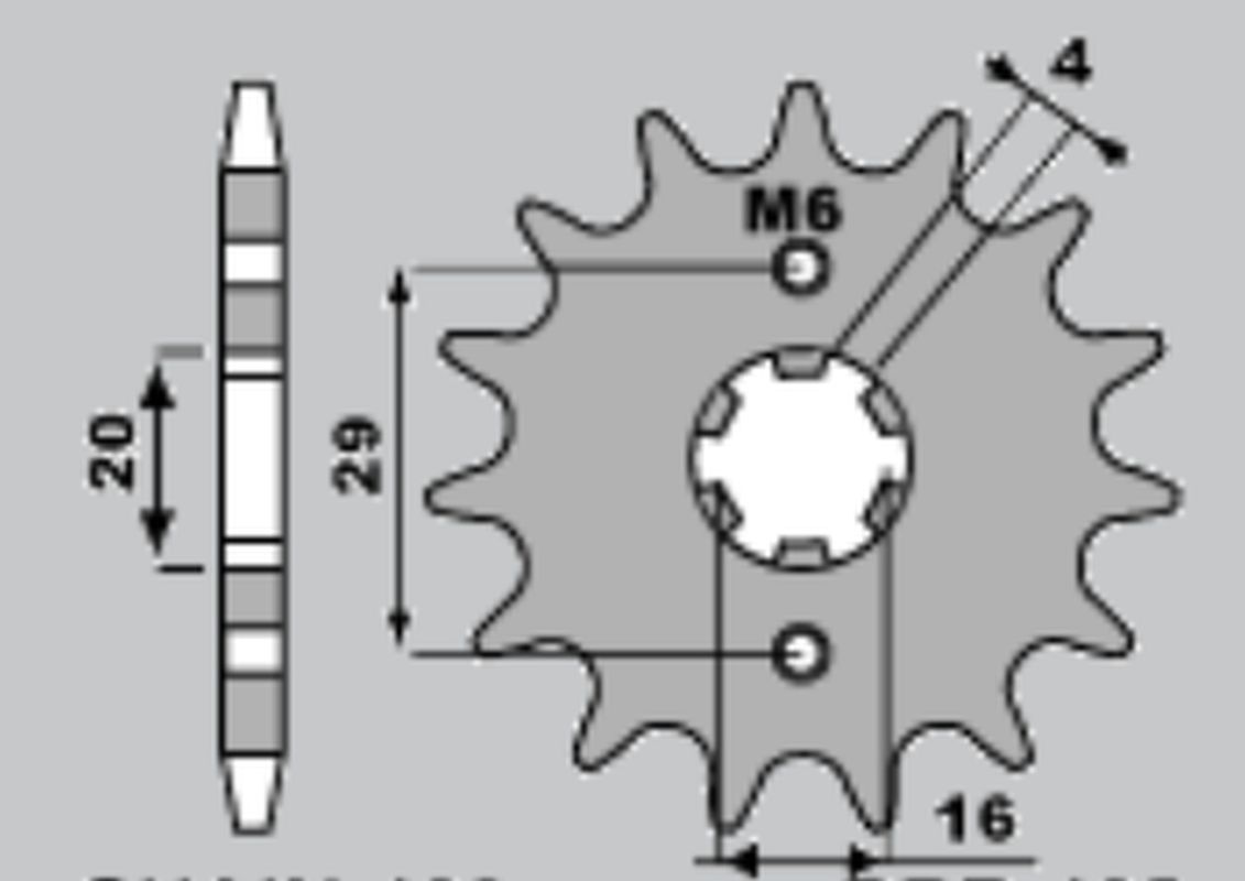 FRONT SPROCKET 425 15 SUZUKI GSXR 125 17-18, GSX 125S 17-18, TS 125R/X 90-96, RG 80 86-87(JTF425.15,JTF1425.15)