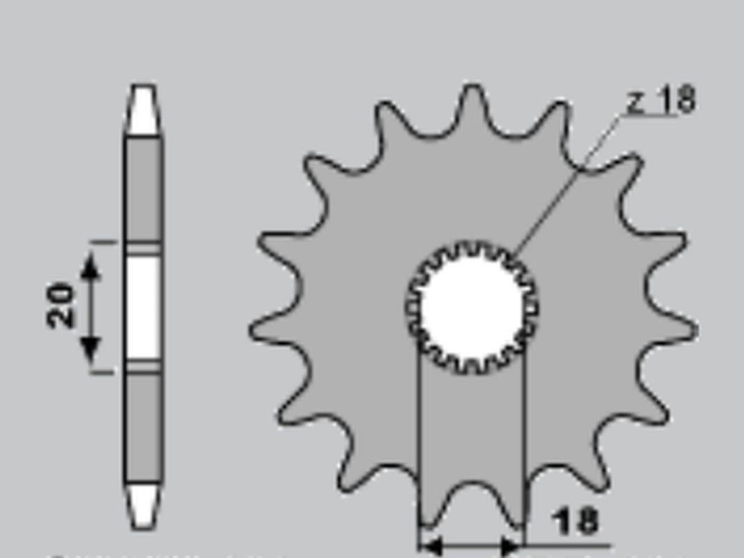 FRONT SPROCKET 426 14 SUZUKI GN 125 92-00, DR 125 80-85 (JTF426.14)
