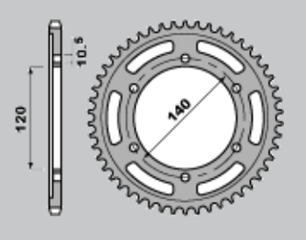 REAR SPROCKET 5301 40 KAWASAKI ZX-6R 95-97, W650 00-06, ZR750 91-04, GSX-R600 97-00, GSX-R750 98-99