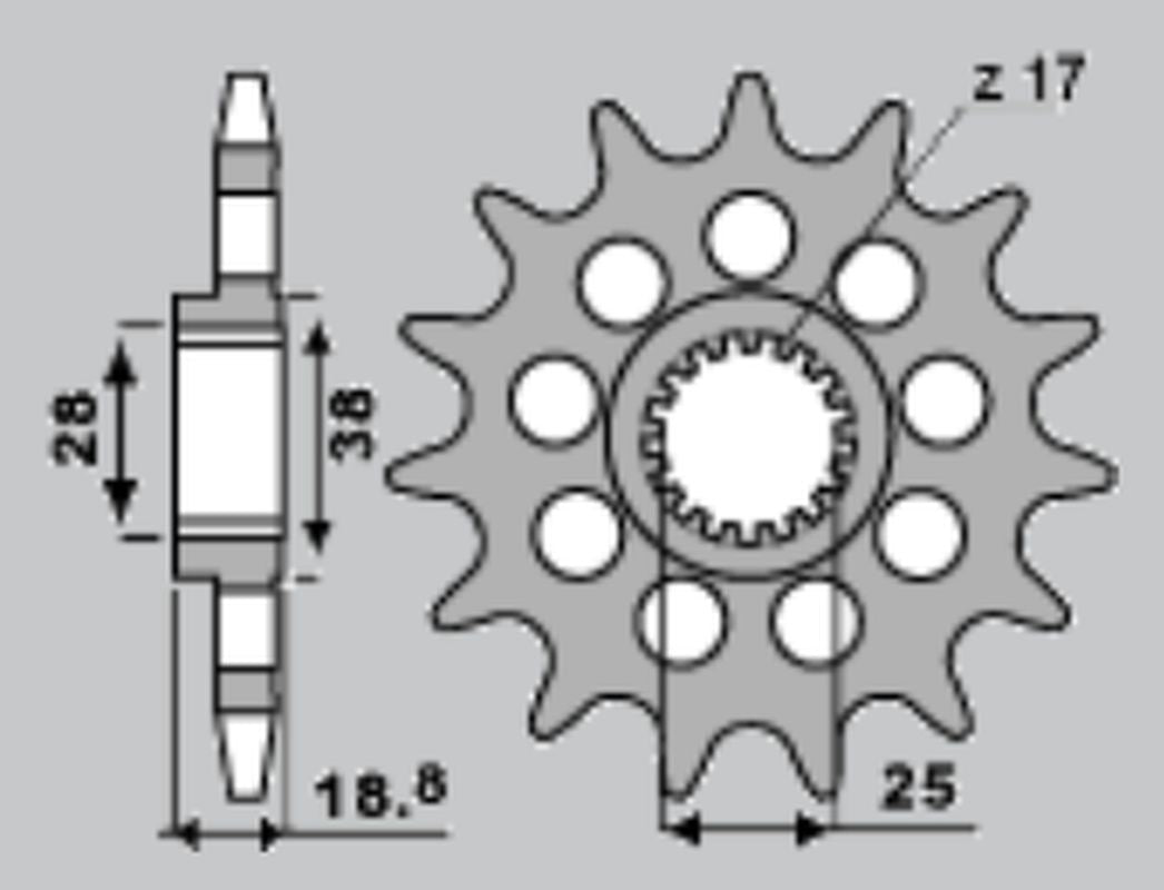 FRONT SPROCKET 2078 15 APRILIA/BMW (JTF704.15)