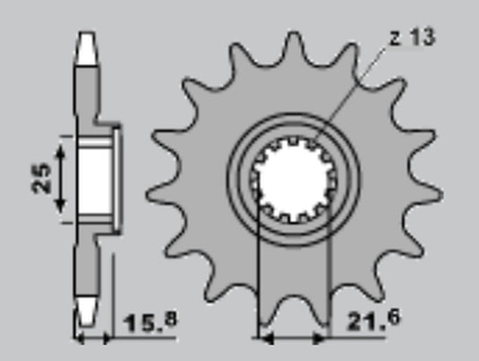 FRONT SPROCKET 2093M15 KAWASAKI ZX6R