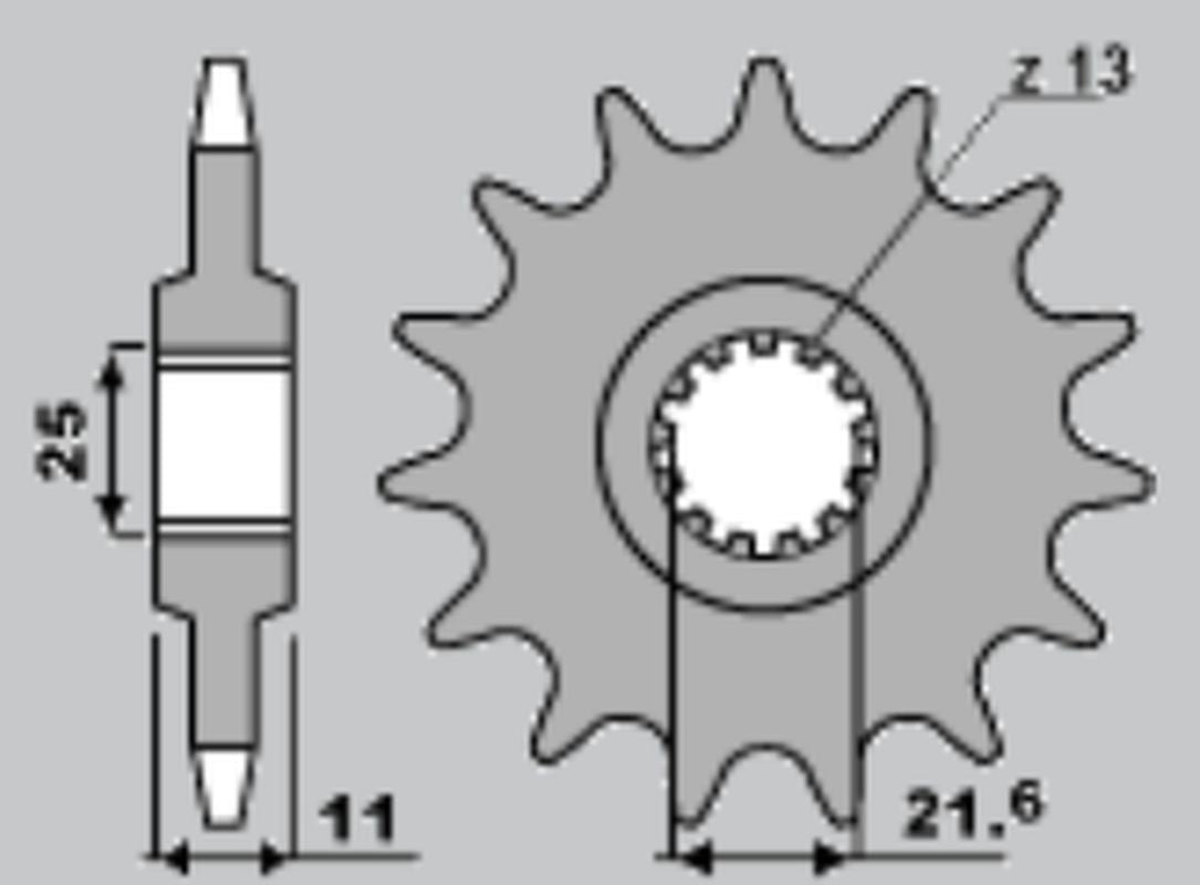 FRONT SPROCKET 2142 16 YAMAHA R6 06-09 (JTF1586.16)