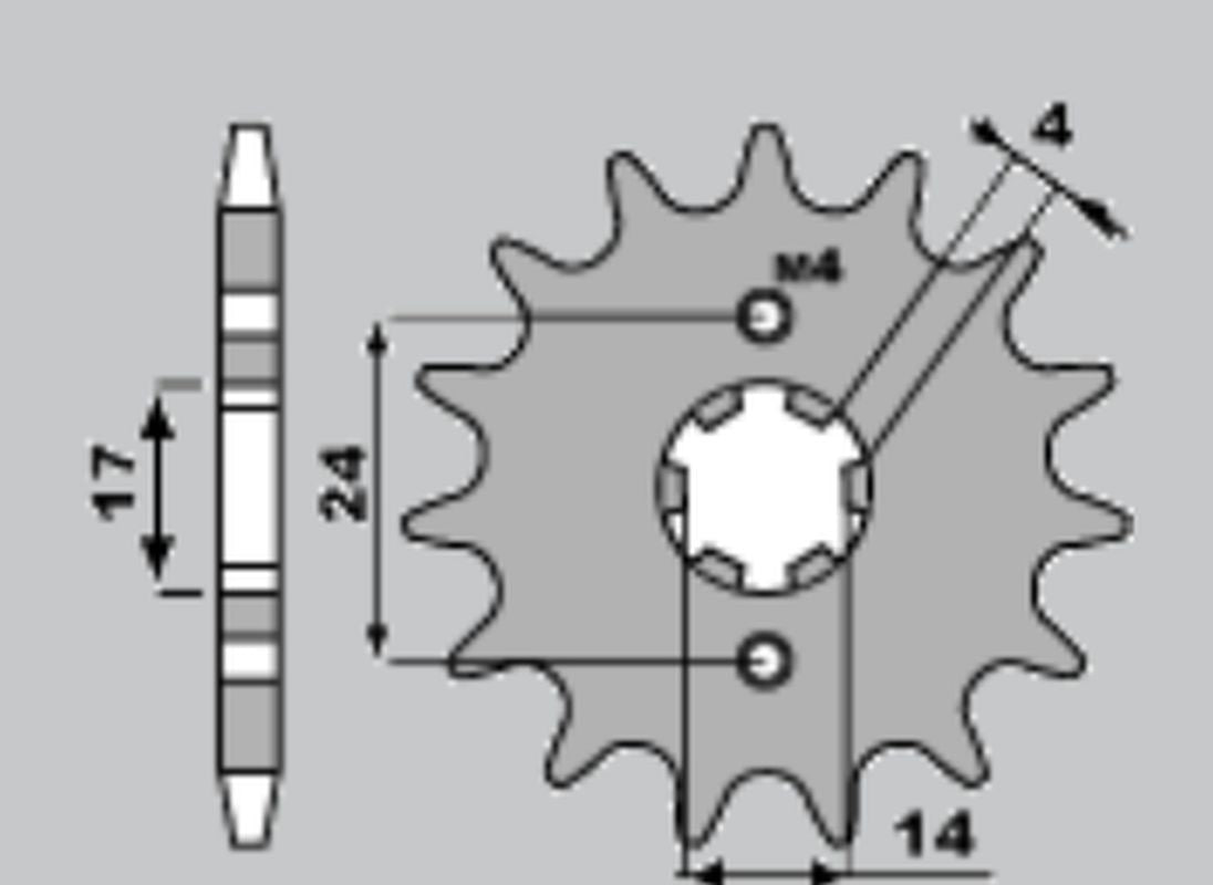 FRONT SPROCKET 2153 12 APRILIA RS/RX 50 06-09