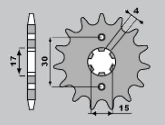 FRONT SPROCKET 274 15 HONDA MTX 80 R2 (27415JT)