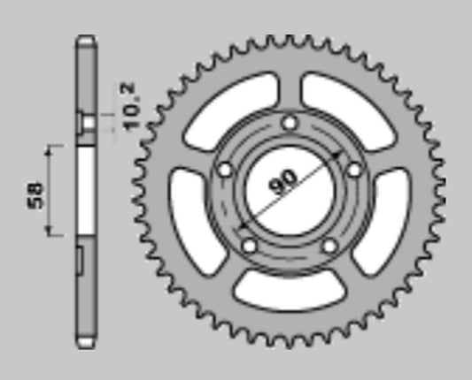 FRONT SPROCKET 281 13 HONDA XL 600 R/RM/LM, XR 600R (28113JT)