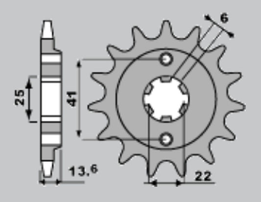 FRONT SPROCKET 293 15 HONDA XL 600 V 87-88 (JTF293.15)