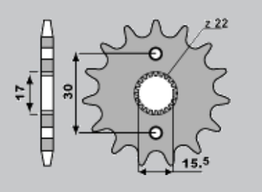 FRONT SPROCKET 332 14 HONDA CR 80/85 (JTF1256.14)