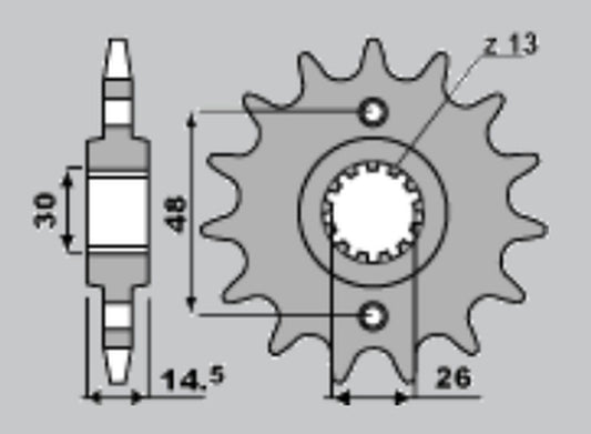 FRONT SPROCKET 339 15 HONDA VFR 800 / CBR 1100XX (JTF339.15)