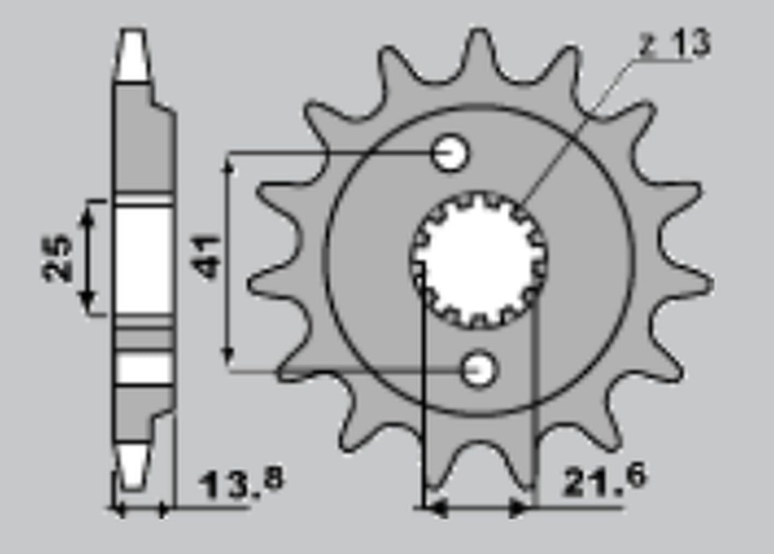FRONT SPROCKET 346 16 HONDA VT 600C 90-04 (JTF296.16)